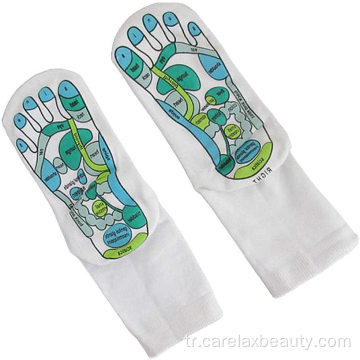 Masaj çubuğuyla akupresür refleksoloji çorapları